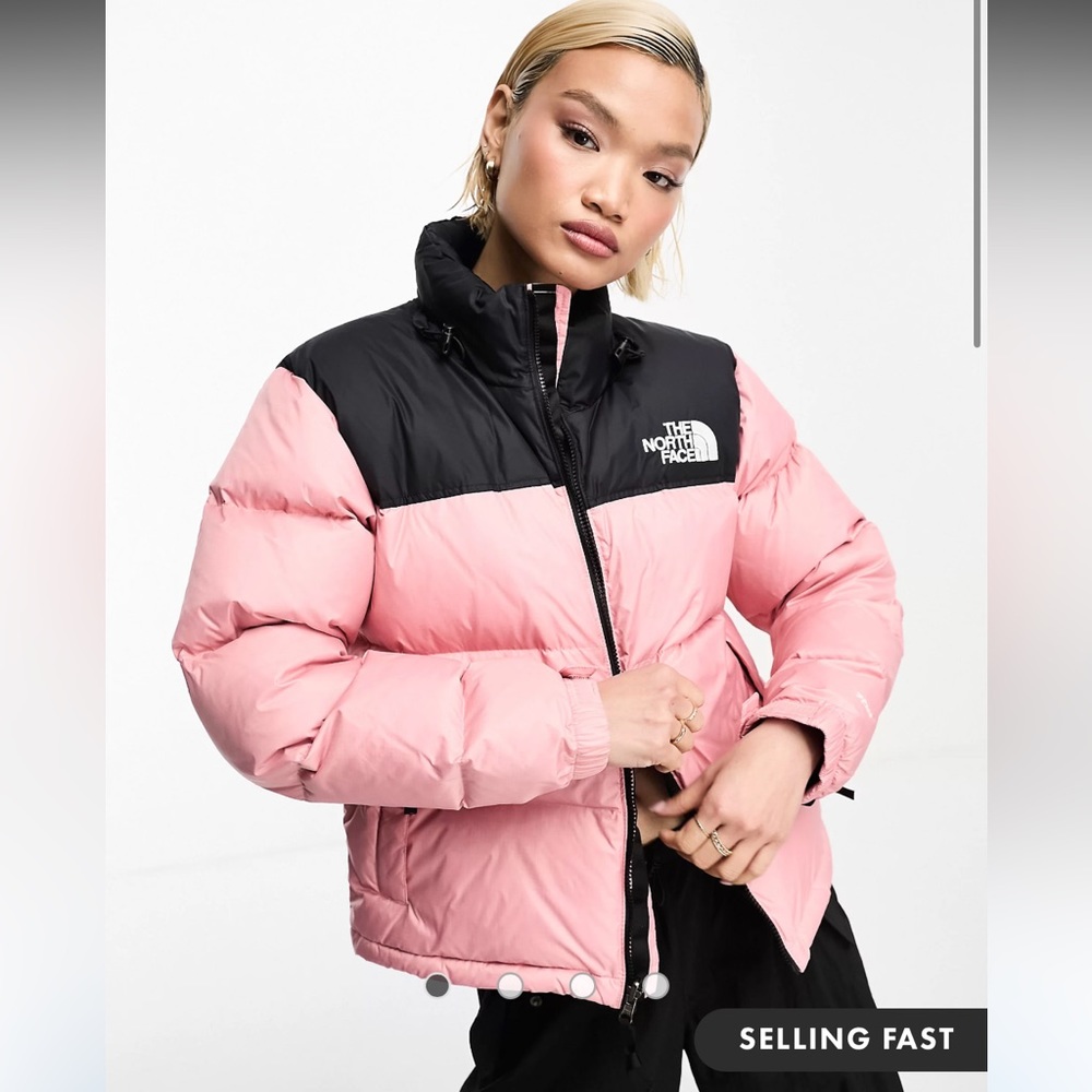 Pink retro North Face puffer